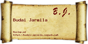 Budai Jarmila névjegykártya